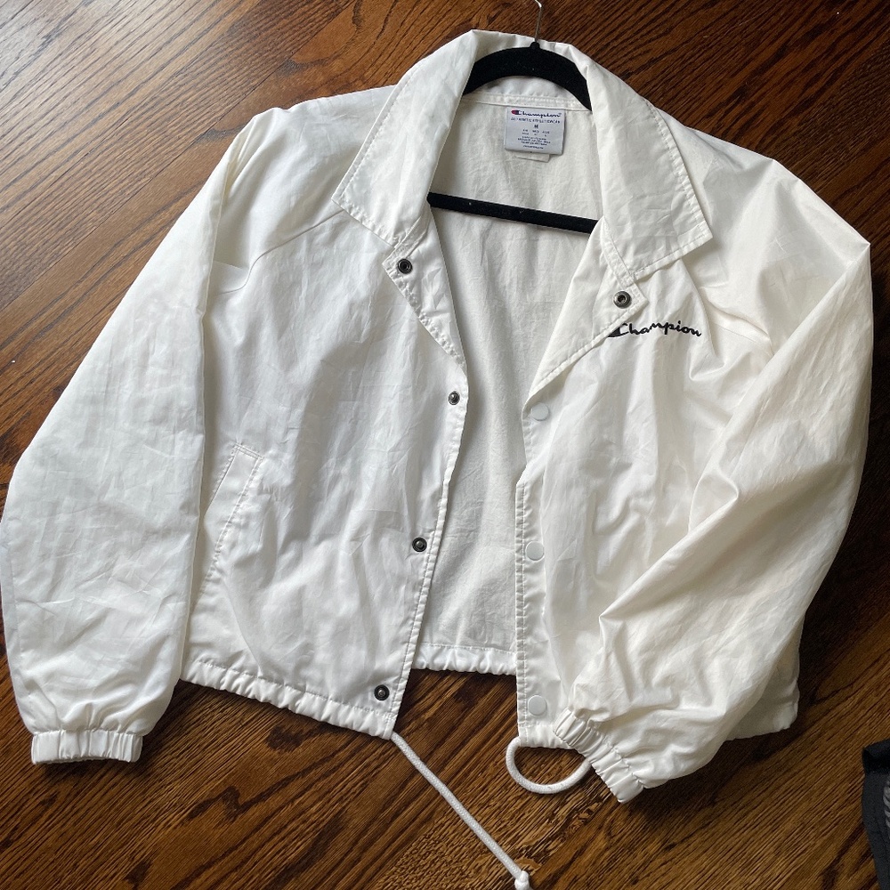 Champion white cropped jacket